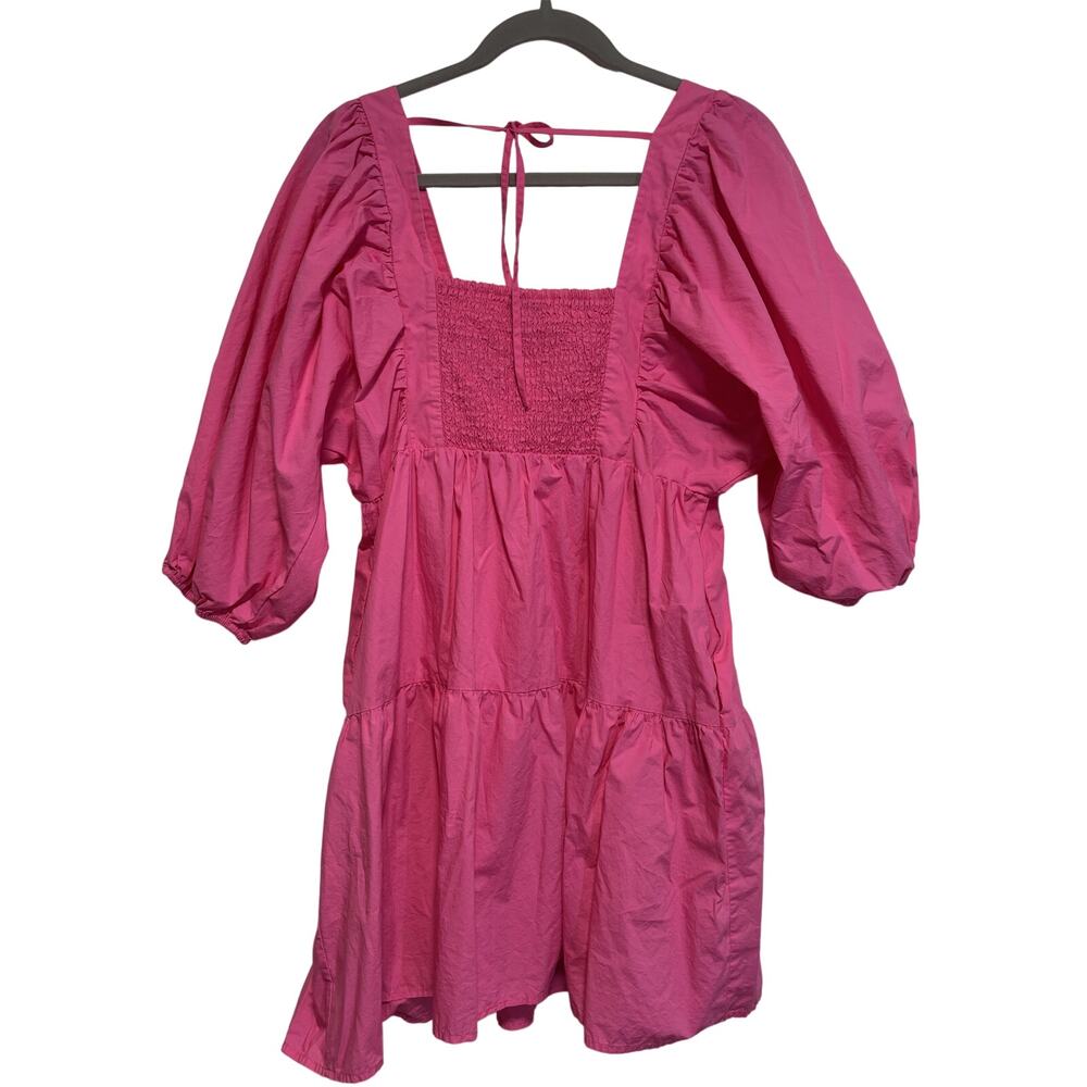 A New Day Pink Puff Sleeve Dress Small - Picture 8 of 9